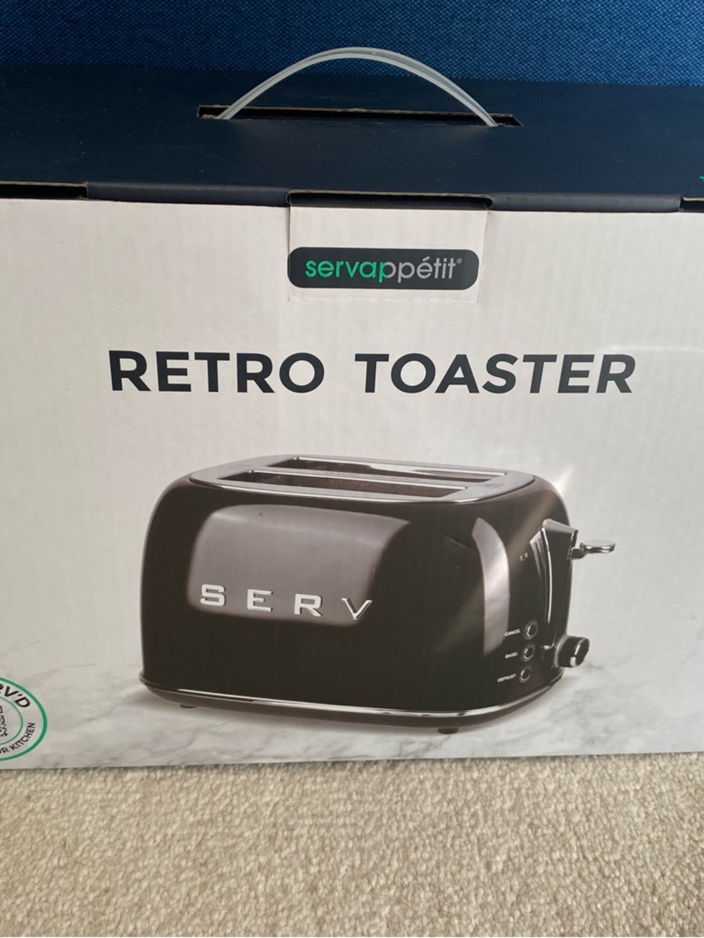 Brand New Servappetit Retro Toaster - Black